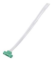HARWIN G125-MC11005M1-0150L Cable Assembly, Black / Green, Gecko Screw Lock Plug to Free End, 10 Ways, 1.25 mm, 2 Row, 150 mm