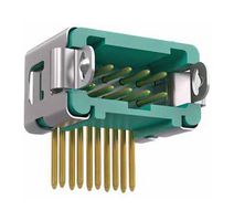 HARWIN G125-MH11005L3P Pin Header, Black / Green, Wire-to-Board, 1.25 mm, 2 Rows, 10 Contacts, Through Hole Right Angle