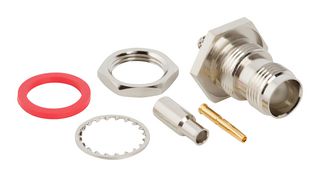 AMPHENOL RF 122193 RF / Coaxial Connector, TNC Coaxial, Straight Bulkhead Jack, Solder, 75 ohm