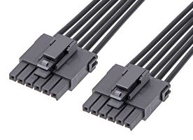 MOLEX 217465-1062 Cable Assembly, Ultra-Fit Receptacle to Ultra-Fit Receptacle, 6 Ways, 3.5 mm, 1 Row, 300 mm