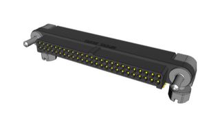 AMPHENOL SOCAPEX MHDAS2M050YCE51 Pin Header, Board-to-Board, 1.27 mm, 2 Rows, 50 Contacts, Through Hole Right Angle, MHDAS