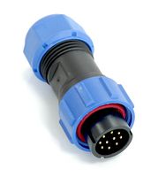 MULTICOMP PRO MP007547 Circular Connector, MP-SP17, Plug, Male Contacts, 10 Way, Cable Mount, Threaded, Solder, IP68, 5A