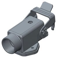 TE CONNECTIVITY T1619030116-000 Heavy Duty Connector, Base, Bulkhead Mount, Side Entry, Zinc Alloy Body, 1 Lever, H3A