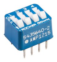 TE CONNECTIVITY - ALCOSWITCH 5435640-2 DIP / SIP Switch, 4 Circuits, Rocker, Through Hole, SPST