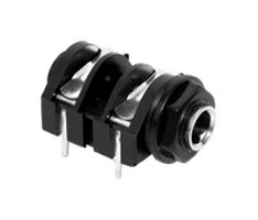 AMPHENOL AUDIO ACJMPH Phone Audio Connector, 2 Contacts, Jack, PCB Mount, Tin Plated Contacts, Plastic Body