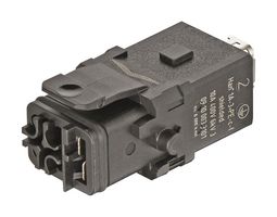 HARTING 09100033101. Heavy Duty Connector, Han 1A, Insert, 3+PE Contacts, 1A, Receptacle
