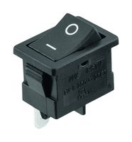 WURTH ELEKTRONIK 471001264142 Rocker Switch, SPST, Non Illuminated, Panel Mount, Black, WS-RSTV Series