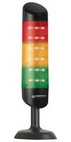 WERMA 69531055 Signal Indicator Tower, Continuous, 85 dBA, Green/Red/Yellow, 24 V, 77 mm, Cable, CleanSIGN Series