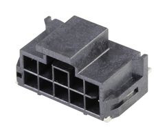 MOLEX - 105405-1210 - Pin Header, Power, Wire-to-Board, 2.5 mm, 2 Rows, 10 Contacts, Surface Mount Right Angle