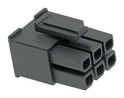 MOLEX 171692-0110 Connector Housing, Black, Mega-Fit 171692 Series, Receptacle, 10 Ways, 5.7 mm
