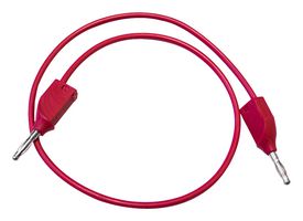 MUELLER ELECTRIC BU-2929-M-39-2 Banana Test Lead, 4mm Stackable Banana Plug, 4mm Stackable Banana Plug, 39 ", 990.6 mm, Red, 20 A