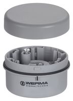 WERMA 64090000 Terminal Element, Signal Indicator, Base/Wall Mount, PA-GF, Polycarbonate, Grey, IP65, 70 x 36 mm