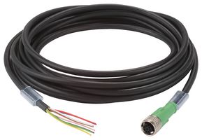 WERMA 96000047 Cable, Signal Indicator, M12 Socket, 8 Pole, 24 AWG, 6 mm x 5 m, KOMPAKT 37 Series Signal Tower