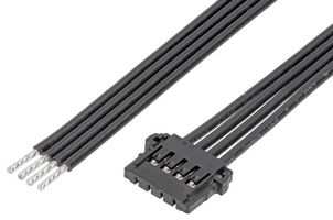 MOLEX 219657-2042 Cable Assembly, Pico-Lock Receptacle to Free End, 4 Ways, 2 mm, 1 Row, 150 mm, 5.9 "