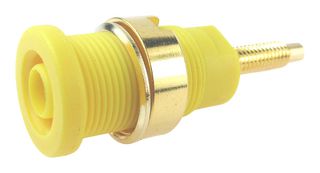 MULTICOMP PRO MP - FCR7358GY Banana Test Connector, Jack, Panel Mount, 32 A, 1 kV, Gold Plated Contacts, Yellow
