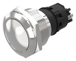 EAO - 82-6572.2000 - Vandal Resistant Switch, 82 Series, 22 mm, SPDT, Maintained, Round Convex Flush, Natural