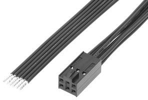 MOLEX 219659-1064 Cable Assembly, C-Grid III Receptacle to Free End, 6 Ways, 2.54 mm, 2 Row, 600 mm, 23.6 "