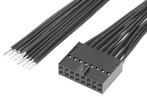 MOLEX 219659-1162 Cable Assembly, C-Grid III Receptacle to Free End, 16 Ways, 2.54 mm, 2 Row, 150 mm, 5.9 "