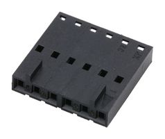 MOLEX 50-57-9206 Connector Housing, Black, SL 70066 Series, Receptacle, 6 Ways, 2.54 mm