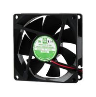 ORION FANS OD8025-12HBIP55 DC Axial Fan, 12 V, Square, 80 mm, 25 mm, Ball Bearing, 40.1 CFM