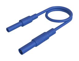 HIRSCHMANN TEST AND MEASUREMENT 934045102 Banana Test Lead, 4mm Banana Plug, Shrouded, 4mm Banana Socket, Shrouded, 19.7 ", 500 mm, Blue