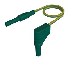 HIRSCHMANN TEST AND MEASUREMENT 934048188 Banana Test Lead, 4mm Right Angle Banana Plug, Shrouded, 4mm Banana Socket, Shrouded, 3.3 ft, 1 m