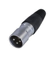 REAN RCX3M-Z-000-1 XLR Connector, 3 Contacts, Plug, Cable Mount, Tin Plated Contacts, Zinc Diecast Body