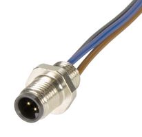 HARTING 21470000000 Sensor Cable, A Coded, M5 Plug, Free End, 3 Positions, 200 mm, 7.9 "
