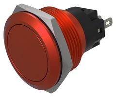 EAO 82-6751.1000 Vandal Resistant Switch, 82 Series, 22 mm, SPDT, Momentary, Round Flat Flush, Red
