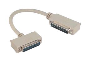 L-COM CSMNRA25-1MM-2.5 Computer Cable, D Subminiature Plug, 25 Way, D Subminiature Plug, 25 Way, 90°, 2.5 ft, 762 mm