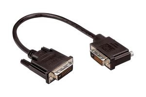 L-COM DVIDD-RA4-15 Audio / Video Cable Assembly, DVI-D (Dual Link) Plug, 90°, DVI-D (Dual Link) Plug, 15 ft, 4.6 m