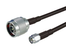 L-COM CA-SMNMA002 RF / Coaxial Cable Assembly, 2 ft, 609.6 mm, CA-195, SMA Plug, N-Type Plug, 50 ohm