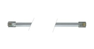 L-COM TDC310 Ethernet Cable, RJ11 Plug to RJ11 Plug, Silver, 3.05 m, 10 ft