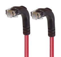 L-COM TRD695RA3RD-7 Ethernet Cable, Cat6, 90° RJ45 Plug to 90° RJ45 Plug, UTP (Unshielded Twisted Pair), Red, 2.1 m
