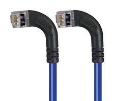 L-COM TRD695SRA9BL-30 Ethernet Cable, Cat6, 90° RJ45 Plug to 90° RJ45 Plug, FTP (Foiled Twisted Pair), Blue, 9.1 m