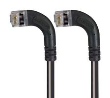 L-COM TRD695SRA9BLK-1 Ethernet Cable, Cat6, 90° RJ45 Plug to 90° RJ45 Plug, FTP (Foiled Twisted Pair), Black, 304.8 mm