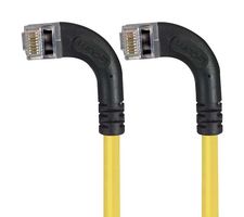 L-COM TRD695SRA9Y-20 Ethernet Cable, Cat6, 90° RJ45 Plug to 90° RJ45 Plug, FTP (Foiled Twisted Pair), Yellow, 6.1 m
