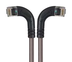 L-COM TRD815RA8GRY-10 Ethernet Cable, Cat5e, 90° RJ45 Plug to 90° RJ45 Plug, UTP (Unshielded Twisted Pair), Grey