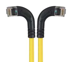 L-COM TRD815RA8Y-15 Ethernet Cable, Cat5e, 90° RJ45 Plug to 90° RJ45 Plug, UTP (Unshielded Twisted Pair), Yellow