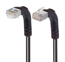 L-COM TRD815SRA4BLK-2 Ethernet Cable, Cat5e, 90° RJ45 Plug to 90° RJ45 Plug, FTP (Foiled Twisted Pair), Black, 609.6 mm