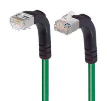 L-COM TRD815SRA4GR-1 Ethernet Cable, Cat5e, 90° RJ45 Plug to 90° RJ45 Plug, FTP (Foiled Twisted Pair), Green, 304.8 mm