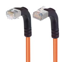 L-COM TRD815SRA4OR-30 Ethernet Cable, Cat5e, 90° RJ45 Plug to 90° RJ45 Plug, FTP (Foiled Twisted Pair), Orange, 9.1 m