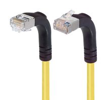 L-COM TRD815SRA4Y-20 Ethernet Cable, Cat5e, 90° RJ45 Plug to 90° RJ45 Plug, FTP (Foiled Twisted Pair), Yellow, 6.1 m