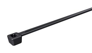 HELLERMANNTYTON 111-02160 T18L-PA66W-BK Cable Tie, Nylon 6.6 UV Resistant (Polyamide 6.6 UV Resistant), Black, 205 mm, 2.5 mm, 50 mm
