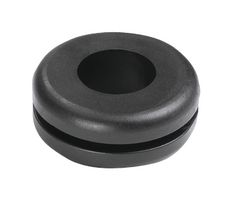 HELLERMANNTYTON 633-01010 HV1101-PVC-FR-BK Grommet, Edge Protection, Open, 12 mm, PVC (Polyvinylchloride), 19 mm, 1.6 mm
