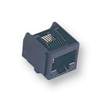 MOLEX 95009-7661 Modular Connector, Modular Jack, 1 x 1 (Port), 6P6C, Cat3, Through Hole Mount