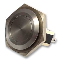 BULGIN LIMITED MP0027 Vandal Resistant Switch, 25.8 mm, SPDT, Momentary, Round, Natural