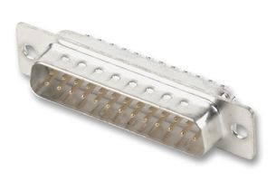ITT CANNON DB25SA197 D Sub Connector, DB25, Standard, Receptacle, DB, 25 Contacts, DB, Solder Cup