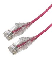 VIDEK 2994-0.75PK Ethernet Cable, Cat6, RJ45 Plug to RJ45 Plug, UTP (Unshielded Twisted Pair), Pink, 750 mm, 2.5 ft