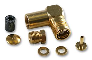 RADIALL - R114165000 - RF / Coaxial Connector, SMB Coaxial, Right Angle Plug, Solder, 50 ohm, RG179, RG187, RG188, RG316